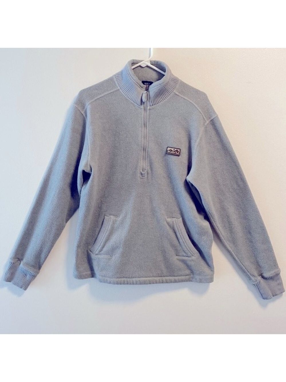 Kavu Gray 1/4 zip knit pullover